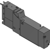 4GE1 - Discrete master valve : Sub-base porting