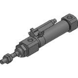 スイッチ付 SCPG-ゴム-cl - 複動 單側活塞桿型附橡膠緩衝氣墊