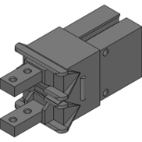 スイッチなしBHG - 附橡膠蓋小型交叉滾柱平行夾爪缸　複動型／單動型