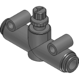 SCL2-FP1 Series - Speed control valve Line type with push-in fitting