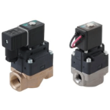 Compact pilot operated solenoid valve for water FWD