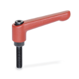 GN 306 KU - Adjustable hand levers, Type KU, Plastic tipp