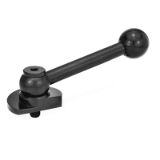 GN 918.1 - Clamping Bolts, Steel, Upward Clamping, with Threaded Bolt, Type KV with ball lever, angular (serration)