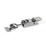 GN 761.1 - Toggle Latches, Stainless Steel, with Lock Mechanism, Type G, Latch bolt with loop, with catch