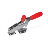 GN 850.2 - Stainless Steel-Toggle clamps with safety hook, for pulling action, Type T, with draw axle, with catch