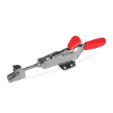 GN 850.2 - Stainless Steel-Toggle clamps with safety hook, for pulling action, Type TT, with draw axle, with catch, with T-head latch bolt
