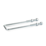 GN 951.1 - Square U-Bolts for Latch Type Toggle Clamps GN 851 / GN 851.1 / GN 851.3, Steel