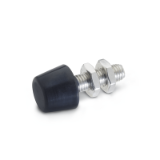 GN 708.1 A - Stainless Steel-Clamping bolts with rubber pressure pad, Type A, straight pressure pad