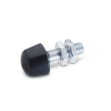 GN 708.1 B - Clamping bolts with rubber pressure pad, Type B, round pressure pad