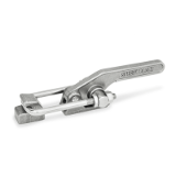 GN 852 - Stainless Steel-Latch type toggle clamps, Type T2S for welding, with U-bolt latch, with catch