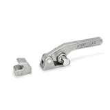 GN 852 - Stainless Steel-Latch type toggle clamps, Type TS for welding, without U-bolt latch, with catch