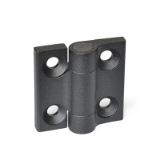 GN 437.2 - Hinges, Zinc die casting, with clamp, Type A, 2x2 bores for countersunk screws