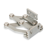 GN 7237 - Stainless Steel-Multiple-joint hinges, Type L, Fixing angle piece left