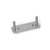 GN 7247.6 - Stainless Steel-Plates with threaded stud, for hinges GN 7241, GN 7243, GN 7247