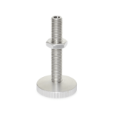 GN 339 - Stainless Steel-Levelling feet, Type KR with plastic cap, non-gliding