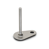 GN 45 - Stainless Steel-Levelling feet, A4, with fixing lug, drop shape