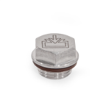 GN 742.5 E - Stainless Steel Threaded plugs, Coding 1 without vent drilling, Type E with DIN fill symbol