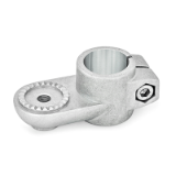 GN 274 - Swivel Clamp Connectors, Aluminum, with screw, stainless steel, Type AV, with external serration