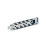 GN 1440 - Telescopic slides, Type K, with rubber stop, latch in front, Identification no. 1, Fastening using through-holes