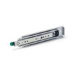 GN 1440 - Telescopic slides, Type M, with rubber stop, latch in back, Identification no. 1, Fastening using through-holes
