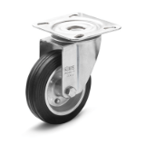 RE.E3-N - Vulcanised rubber wheels with steel sheet bracket