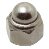 Reference 62618 - Prevalling torque type dome cap nut plastic insert DIN 986 - Stainless steel A2