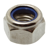 Reference 64602 - Prevalling torque type Hexagon nut plastic insert DIN 985 - Stainless steel A4