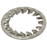Reference 62514 - Serrated lock washer J type internal teeth DIN 6798 J - Stainless steel A2