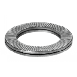 Reference 74970 - HEICO LOCK® double serrated bounded washer with slope effect steel - Stainless steel A4-316L
