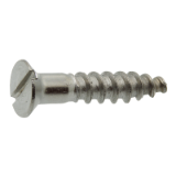 Reference 62303 - Slotted countersunk head wood screw - DIN 97 - Stainless steel A2