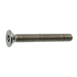Reference 62806 - Countersunk head security machine screw six lobe recess with pin - Stainless steel A2
