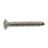 Reference 62807 - Countersunk head security tapping screw "Snake eyes" recess - Stainless steel A2
