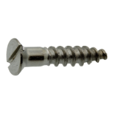 Reference 33901 - Slotted countersunk head wood screw - NFE 25604 DIN 97 - Zinc plated