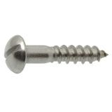 Reference 34101 - Slotted round head wood screw - NFE 25606 DIN 96 - Zinc plated