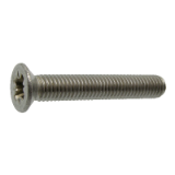 Reference 30101 - Countersunk flat head machine screw cross recess Pozidrive - DIN 965 4.8 class - Zinc plated