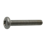 Reference 30701 - Pan head machine screw cross recess pozidrive - DIN 7985 4.8 class - Zinc plated