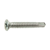 Reference 33301 - Countersunk flat head self drilling screw cross recess "Phillips" - DIN 7504 O - Zinc plated