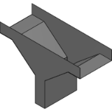 MC000124 - Tee for cable tray (vertical falling alongside)