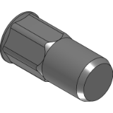 IEC-INX-A2 - BLIND THREADED INSERTS IN STAINLESS STEEL A2 WITH REDUCED HEAD SEMI HEXAGONAL SHAFT