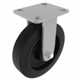 Heavy-duty Fixed Caster Ø 200 with Mounting Plate 40 / 45