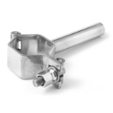 A.CHAT_SMS - SMS HEXAGONAL ARTICULATED PIPE HOLDERS WITH ROD TO WELD Stainless steel 304