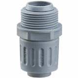LKI-M - Plastic connector straight one-part with turnable connecting thread UL-file E86359