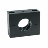 RQM - Heavy tubing holder with fastening bore holes, ribbed fixing for strain relief