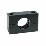RQMS - Heavy tubing holder with fastening bore holes, ribbed fixing for strain relief