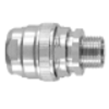 BC-C - Straight, fixed, external thread, nickel plated brass, conduit fitting