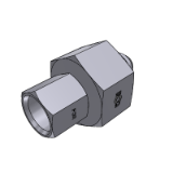 102407 - STRAIGHT UNION FITTING MALE/FEMALE JIC 37° CONE + BSP PORT FOR PRESSURE TEST POINT