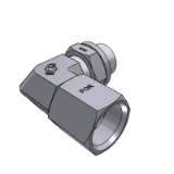 107183 - 90° (ADJ) ELBOW SWIVEL FEMALE JIC - MALE BSPP WITH O.R. AND RETAINING RING ISO 1179 PORTS