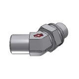 205061 - 45° (ADJ) ELBOW MALE METRIC  - MALE METRIC WITH O.R. AND RETAINING RING ISO 9974 PORTS