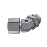 205104 - 45° (ADJ) ELBOW SWIVEL NUT BSP - MALE BSPP WITH O.R. AND RETAINING RING ISO 1179 PORTS