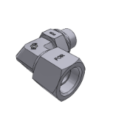 207151 - 90° (ADJ) ELBOW SWIVEL NUT BSP - MALE METRIC WITH O.R. AND RETAINING RING ISO 9974 PORTS